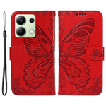 For Xiaomi Redmi Note 13 4G Imprinted Butterfly Pattern   Phone Case PU Leather Flip Phone Cover
