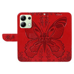 For Xiaomi Redmi Note 13 4G Imprinted Butterfly Pattern   Phone Case PU Leather Flip Phone Cover