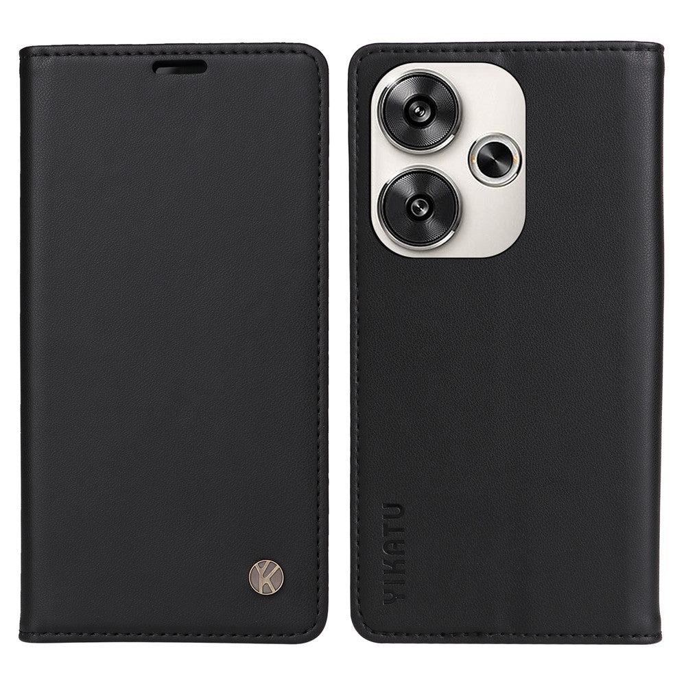 YIKATU YK-001 För Xiaomi Redmi Turbo 3 5G / Poco F6 5G Skal PU Läder Plånboksfodral mobilskal