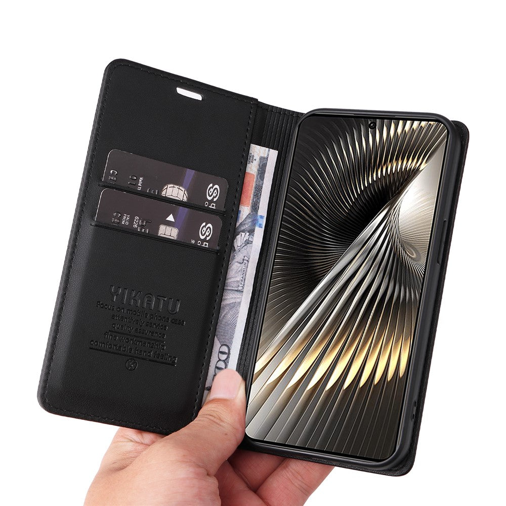 YIKATU YK-001 För Xiaomi Redmi Turbo 3 5G / Poco F6 5G Skal PU Läder Plånboksfodral mobilskal