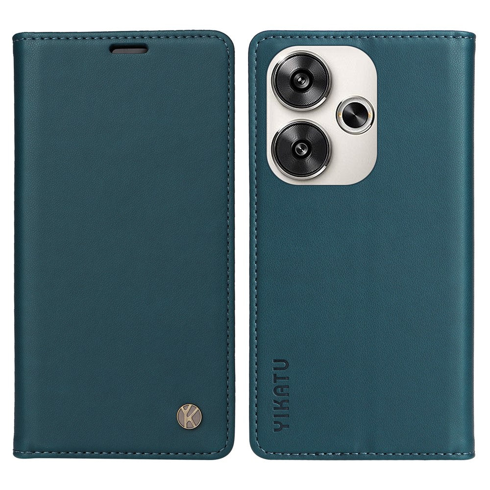YIKATU YK-001 För Xiaomi Redmi Turbo 3 5G / Poco F6 5G Skal PU Läder Plånboksfodral mobilskal