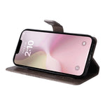 For iPhone 17e / 16e Wallet Case Floral Butterfly Imprinted Leather Phone Cover Stand