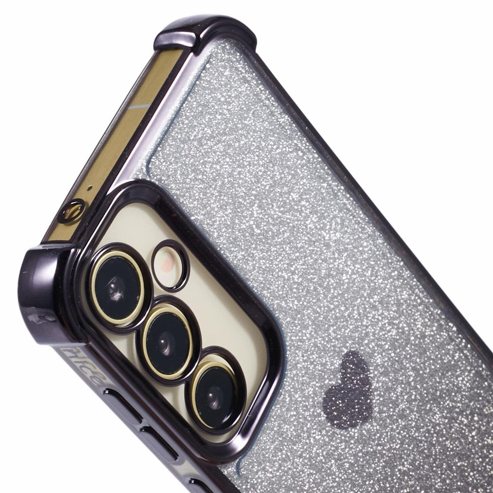 For Samsung Galaxy A34 5G Case Heart Pattern Drop Protection Glitter TPU Phone Cover