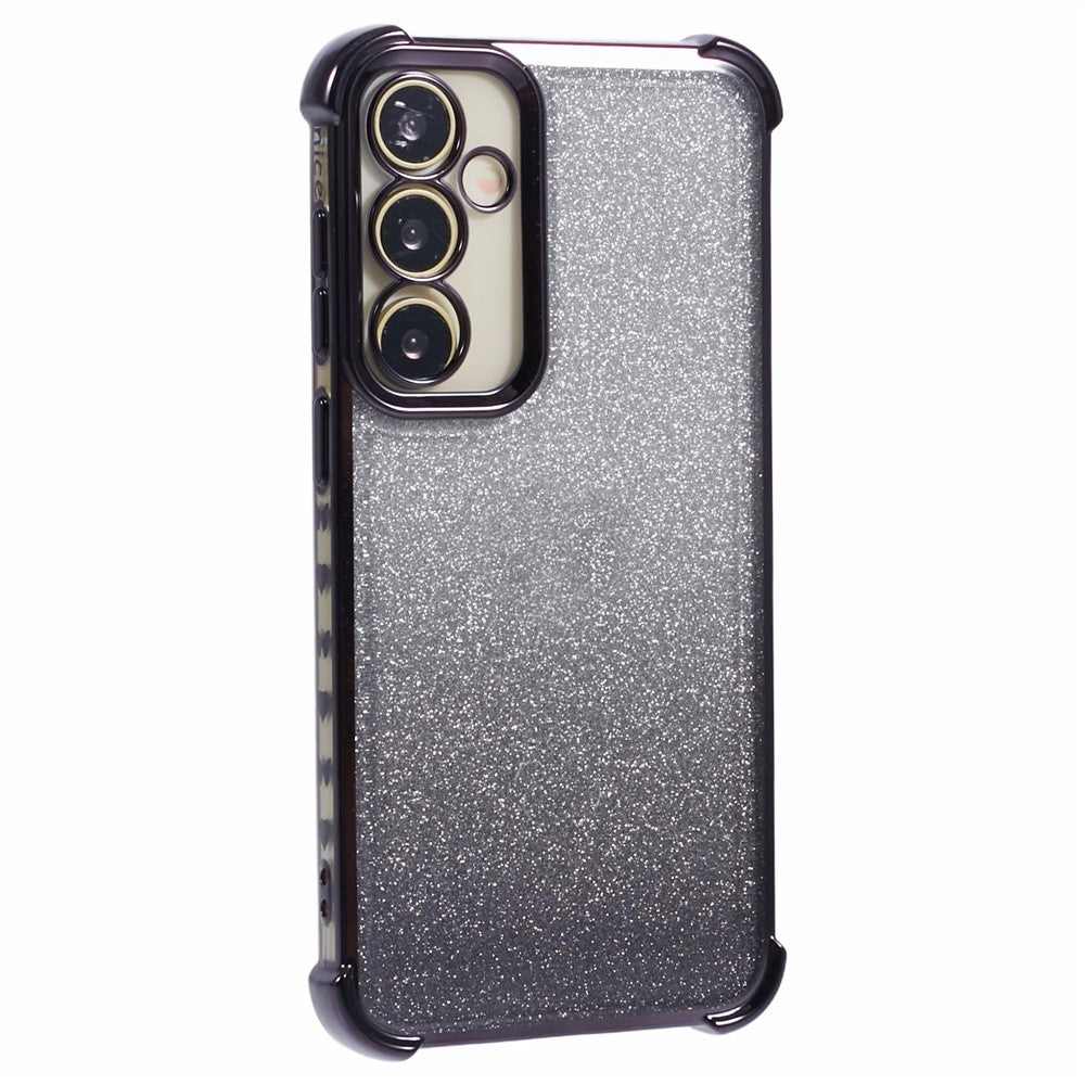 Til Samsung Galaxy A54 5G cover, glitter TPU telefoncover med hjerte-mønster på sidekanten