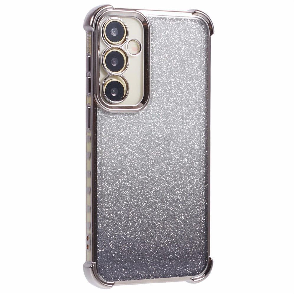 Til Samsung Galaxy A54 5G cover, glitter TPU telefoncover med hjerte-mønster på sidekanten