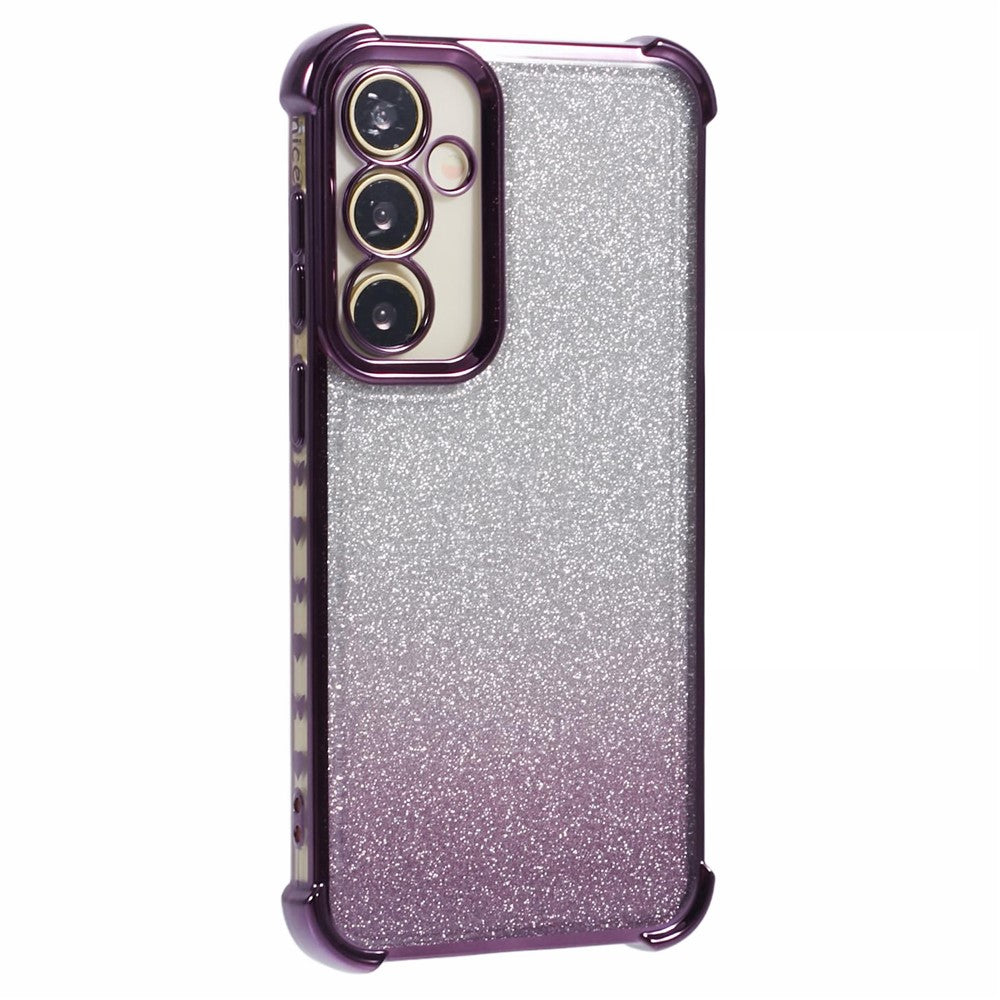 Til Samsung Galaxy A54 5G cover, glitter TPU telefoncover med hjerte-mønster på sidekanten