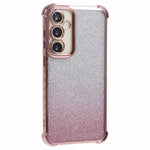 Til Samsung Galaxy A54 5G cover, glitter TPU telefoncover med hjerte-mønster på sidekanten