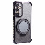 For Samsung Galaxy A54 5G Case TPU Glitter Phone Cover with Kickstand and Mirror