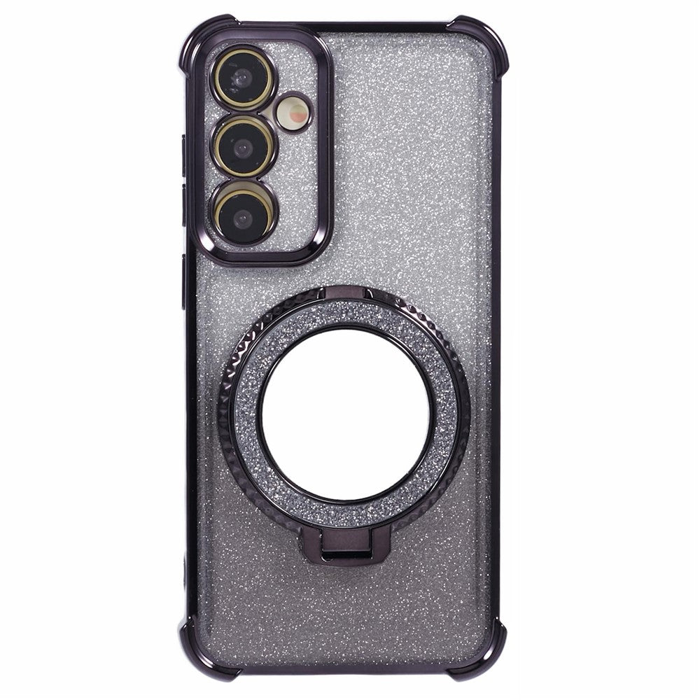 For Samsung Galaxy A54 5G Case TPU Glitter Phone Cover with Kickstand and Mirror