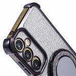 For Samsung Galaxy A54 5G Case TPU Glitter Phone Cover with Kickstand and Mirror