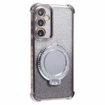 For Samsung Galaxy A54 5G Case TPU Glitter Phone Cover with Kickstand and Mirror