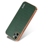 AZNS Til iPhone 11 Pro Max cover Krokodille Tekstur PU+TPU Galvaniseret Telefoncover