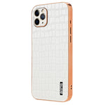 AZNS Til iPhone 11 Pro Max cover Krokodille Tekstur PU+TPU Galvaniseret Telefoncover