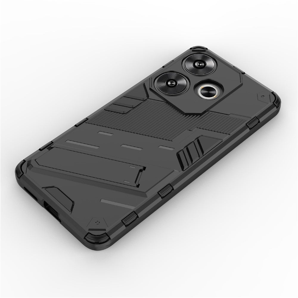 Xiaomi Redmi Turbo 3 5G / Poco F6 5G-skal stötsäkert PC+TPU-mobilskal med stöd