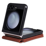 AZNS For Samsung Galaxy Z Flip7 FE 5G / Z Flip6 5G Case Ultra Thin Leather Phone Cover with Card Holder