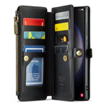For Samsung Galaxy S23 Ultra Leather Case CASEME C36 Zipper Multiple Card Slots Phone Cover with Straps