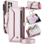 For Samsung Galaxy S23 Ultra Leather Case CASEME C36 Zipper Multiple Card Slots Phone Cover with Straps