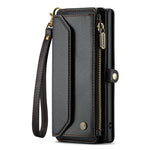 For Samsung Galaxy Note 10 Plus 4G / 5G Leather Case CASEME C36 Zipper Multiple Card Slots Phone Cover with Straps