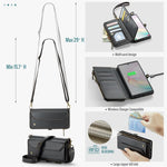 For Samsung Galaxy Note 10 Plus 4G / 5G Leather Case CASEME C36 Zipper Multiple Card Slots Phone Cover with Straps