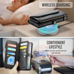 For Samsung Galaxy Note 10 Plus 4G / 5G Leather Case CASEME C36 Zipper Multiple Card Slots Phone Cover with Straps
