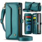 For Samsung Galaxy Note 10 Plus 4G / 5G Leather Case CASEME C36 Zipper Multiple Card Slots Phone Cover with Straps