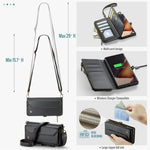 For Samsung Galaxy Note20 Ultra / Note20 Ultra 5G Leather Case CASEME C36 Zipper Multiple Card Slots Phone Cover with Straps