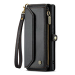 For Samsung Galaxy Note20 Ultra / Note20 Ultra 5G Leather Case CASEME C36 Zipper Multiple Card Slots Phone Cover with Straps