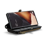 For Samsung Galaxy Note20 Ultra / Note20 Ultra 5G Leather Case CASEME C36 Zipper Multiple Card Slots Phone Cover with Straps