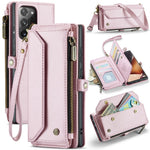 For Samsung Galaxy Note20 Ultra / Note20 Ultra 5G Leather Case CASEME C36 Zipper Multiple Card Slots Phone Cover with Straps