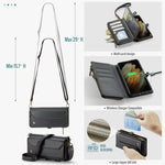 For Samsung Galaxy S21 Ultra 5G Leather Case CASEME C36 Zipper Multiple Card Slots Phone Cover with Straps