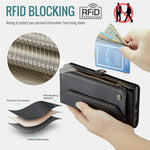 For Samsung Galaxy S22 Ultra 5G Leather Case CASEME C36 Zipper Multiple Card Slots Phone Cover with Straps