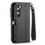 Til Samsung Galaxy S23+ Lædercover CASEME C36 Lynlås Flere Kortpladser Telefoncover med Remme