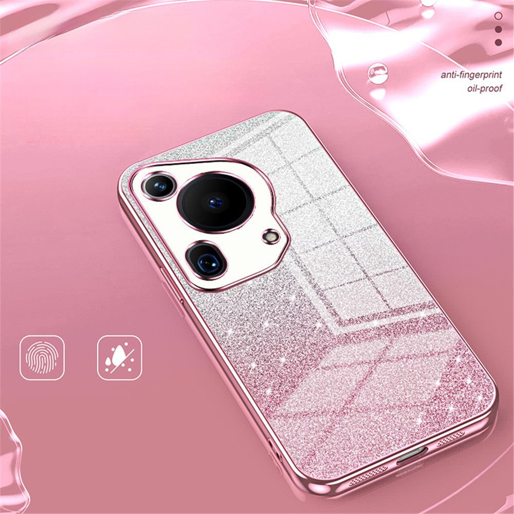 For Huawei Pura 70 Ultra Case Gradient Glitter Electroplating Soft TPU Phone Cover