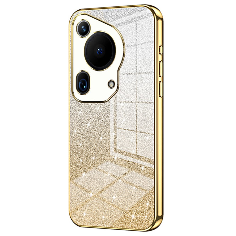 For Huawei Pura 70 Ultra Case Gradient Glitter Electroplating Soft TPU Phone Cover