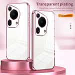 For Huawei Pura 70 Ultra Case TPU Shockproof Clear Phone Cover Electroplating Frame