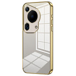 For Huawei Pura 70 Ultra Case TPU Shockproof Clear Phone Cover Electroplating Frame