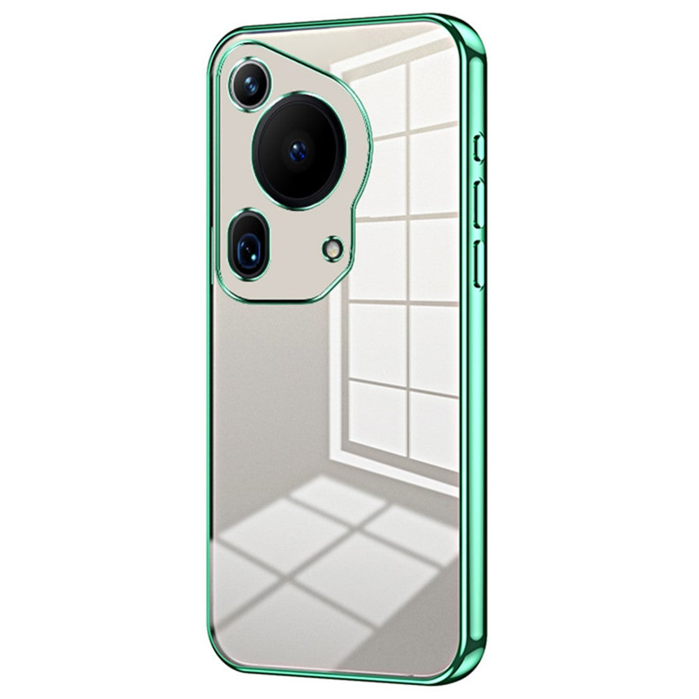 For Huawei Pura 70 Ultra Case TPU Shockproof Clear Phone Cover Electroplating Frame