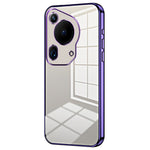 For Huawei Pura 70 Ultra Case TPU Shockproof Clear Phone Cover Electroplating Frame