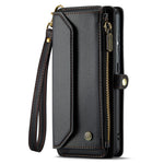 For Samsung Galaxy S20 Plus 5G / 4G Leather Case CASEME C36 Zipper Multiple Card Slots Phone Cover with Straps