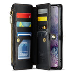 For Samsung Galaxy S20 Plus 5G / 4G Leather Case CASEME C36 Zipper Multiple Card Slots Phone Cover with Straps