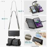 For Samsung Galaxy S20 Plus 5G / 4G Leather Case CASEME C36 Zipper Multiple Card Slots Phone Cover with Straps
