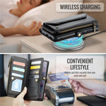For Samsung Galaxy S20 Plus 5G / 4G Leather Case CASEME C36 Zipper Multiple Card Slots Phone Cover with Straps