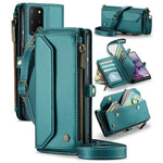 For Samsung Galaxy S20 Plus 5G / 4G Leather Case CASEME C36 Zipper Multiple Card Slots Phone Cover with Straps
