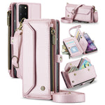 For Samsung Galaxy S20 Plus 5G / 4G Leather Case CASEME C36 Zipper Multiple Card Slots Phone Cover with Straps