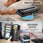 For Samsung Galaxy S20 Ultra Leather Case CASEME C36 Zipper Multiple Card Slots Phone Cover with Straps