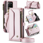 For Samsung Galaxy S20 Ultra Leather Case CASEME C36 Zipper Multiple Card Slots Phone Cover with Straps