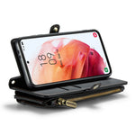 Til Samsung Galaxy S21 5G / 4G Læderetui CASEME C36 Lynlås Flere Kortpladser Telefoncover med Stropper