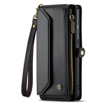 For Samsung Galaxy A71 4G SM-A715 Leather Case CASEME C36 Zipper Multiple Card Slots Phone Cover with Straps