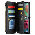 For Samsung Galaxy A71 4G SM-A715 Leather Case CASEME C36 Zipper Multiple Card Slots Phone Cover with Straps