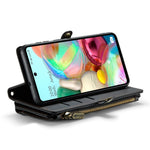 For Samsung Galaxy A71 4G SM-A715 Leather Case CASEME C36 Zipper Multiple Card Slots Phone Cover with Straps